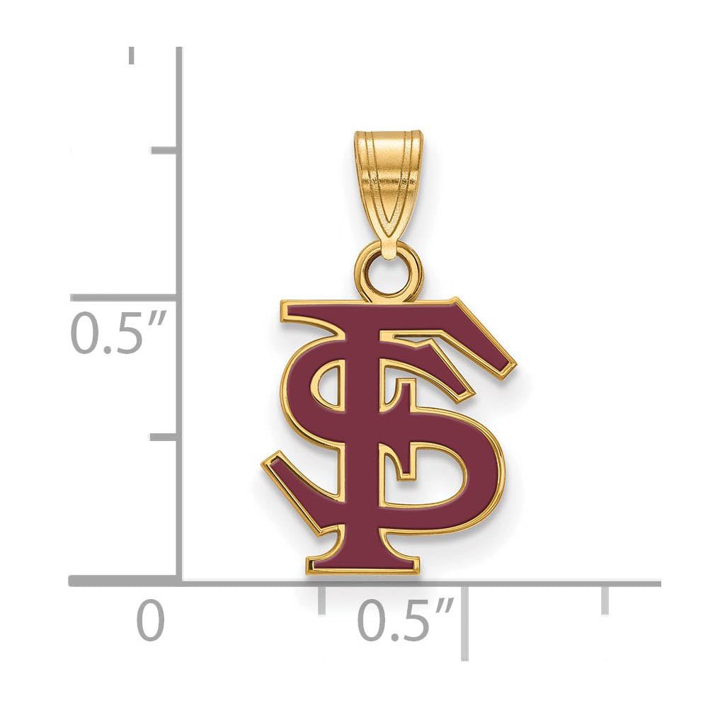 Women's Florida State Seminoles Gold Plated Small Enamel Pendant