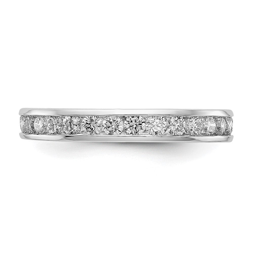 14k White Gold 1 carat Lab Grown Diamond VS/SI+ G+ Channel Set Size 5 Eternity Band