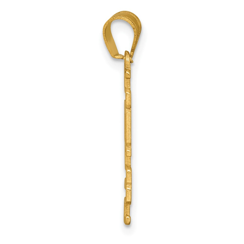 14K Polished Vertical 2025 Graduation Charm