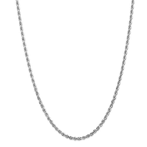 10k White Gold 3.35mm D/C Quadruple Rope Chain
