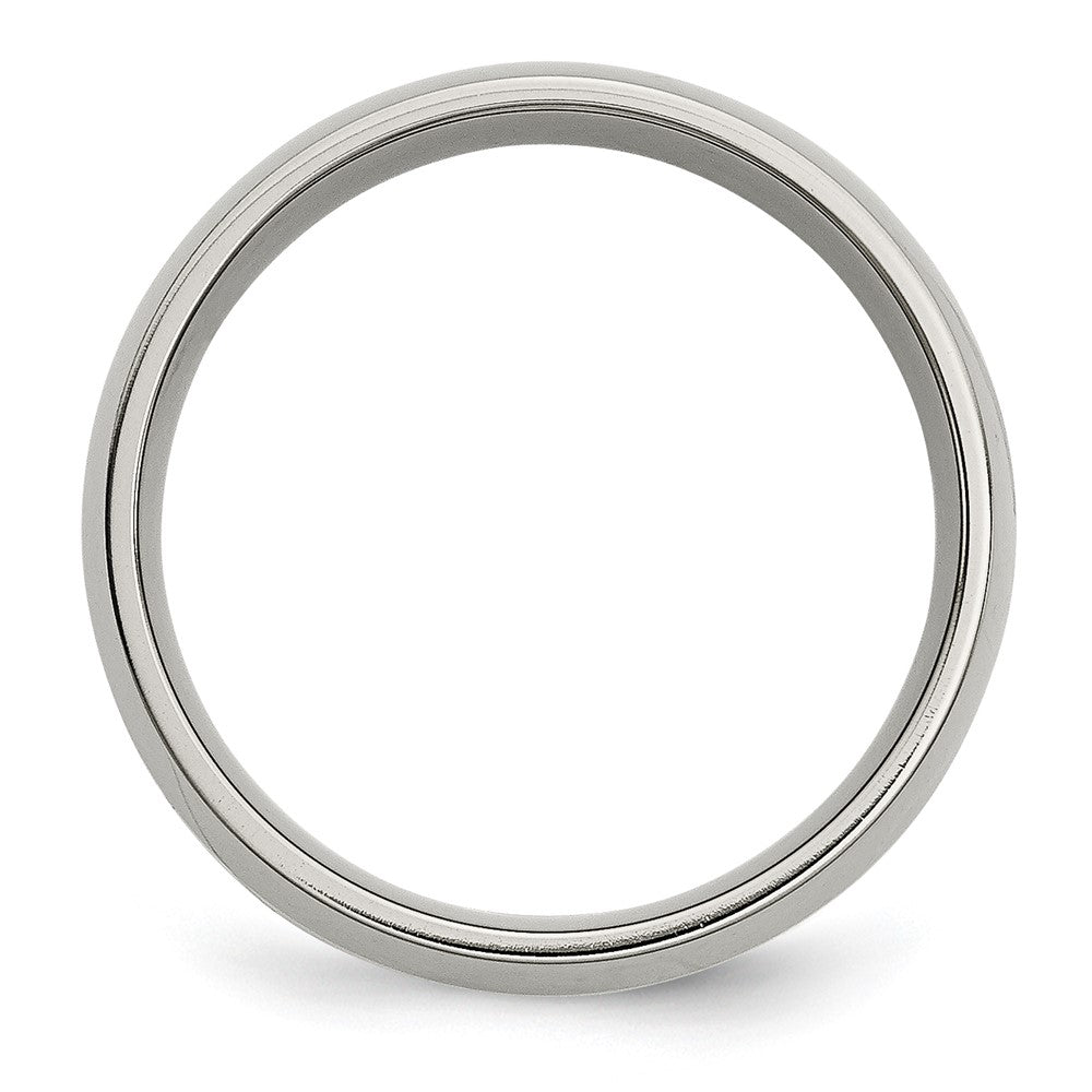 Titanium Polished w/14k Yellow Inlay 8mm Band Size - 12.5