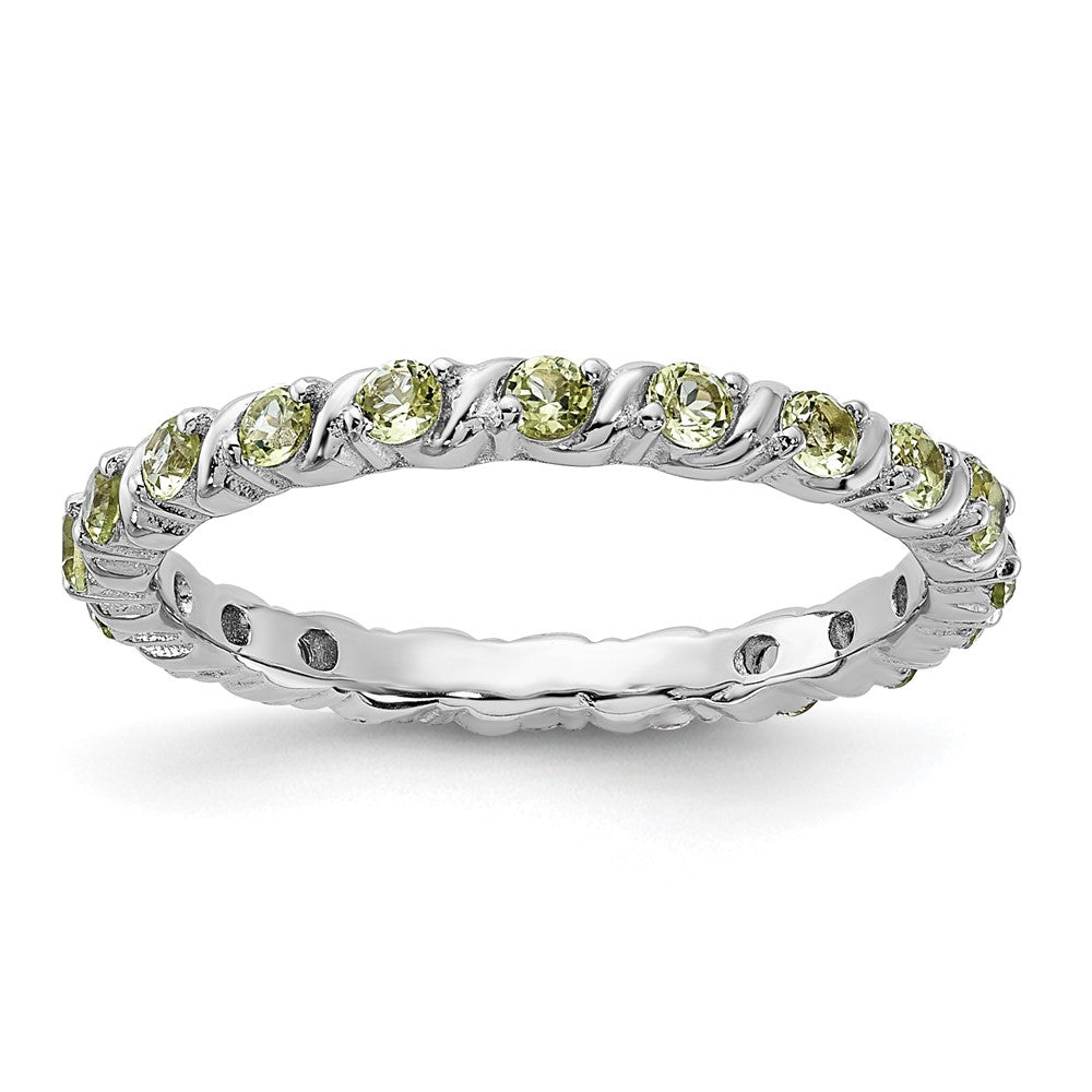 Sterling Silver Stackable Expressions Peridot Ring