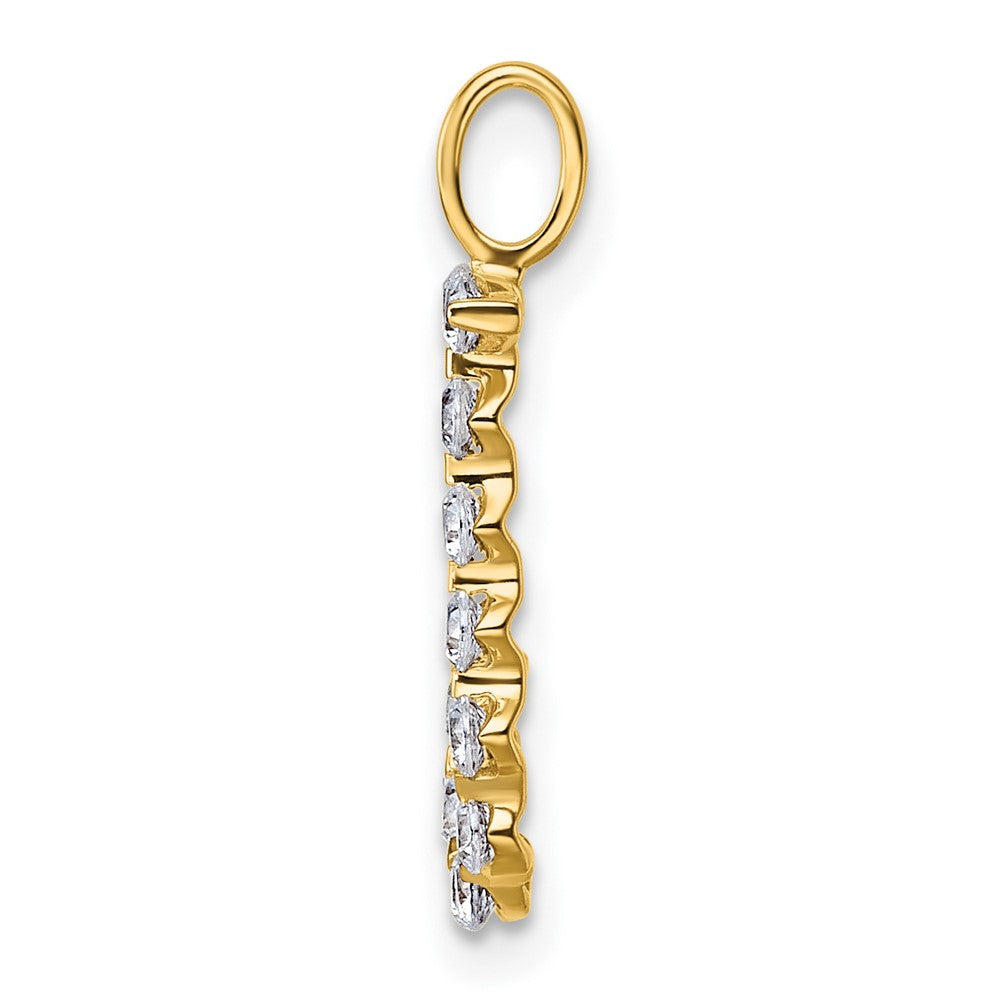 True Origin 14k 3/8 carat Lab Grown Diamond VS DEF Alphabet J Pendant