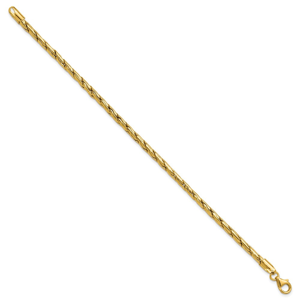 14K Polished 3.5mm Fancy Link Bracelet 7.5  inches