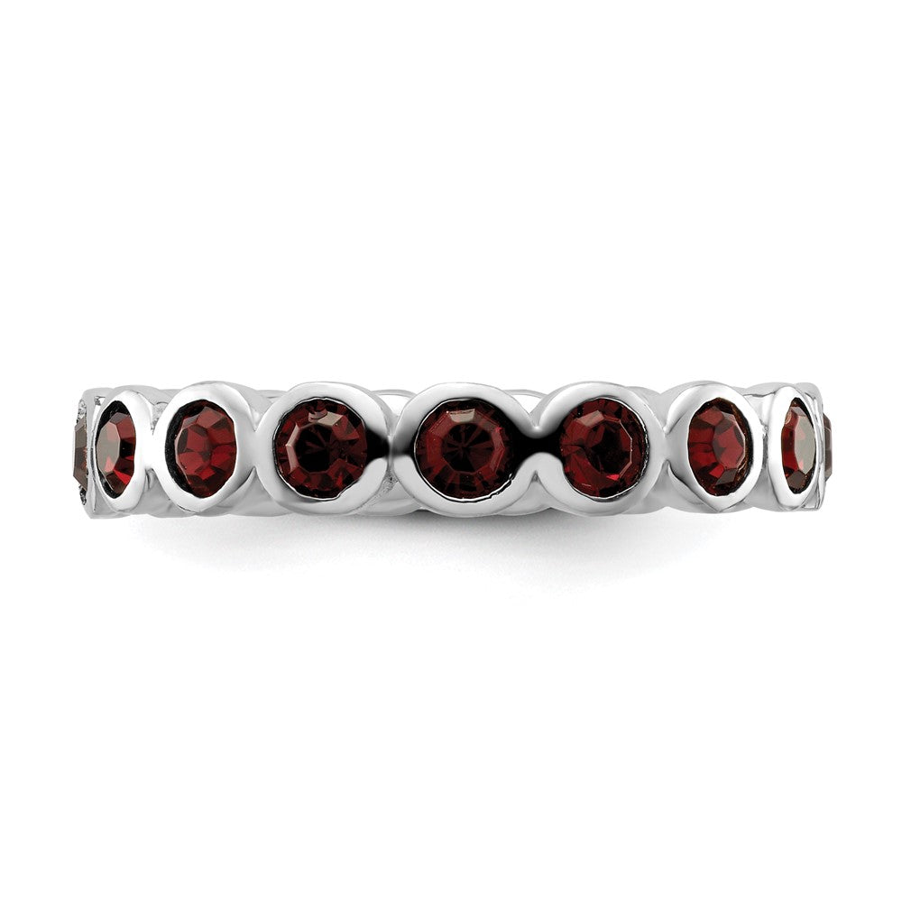 Sterling Silver Stackable Expressions June Crystal Ring Size -7