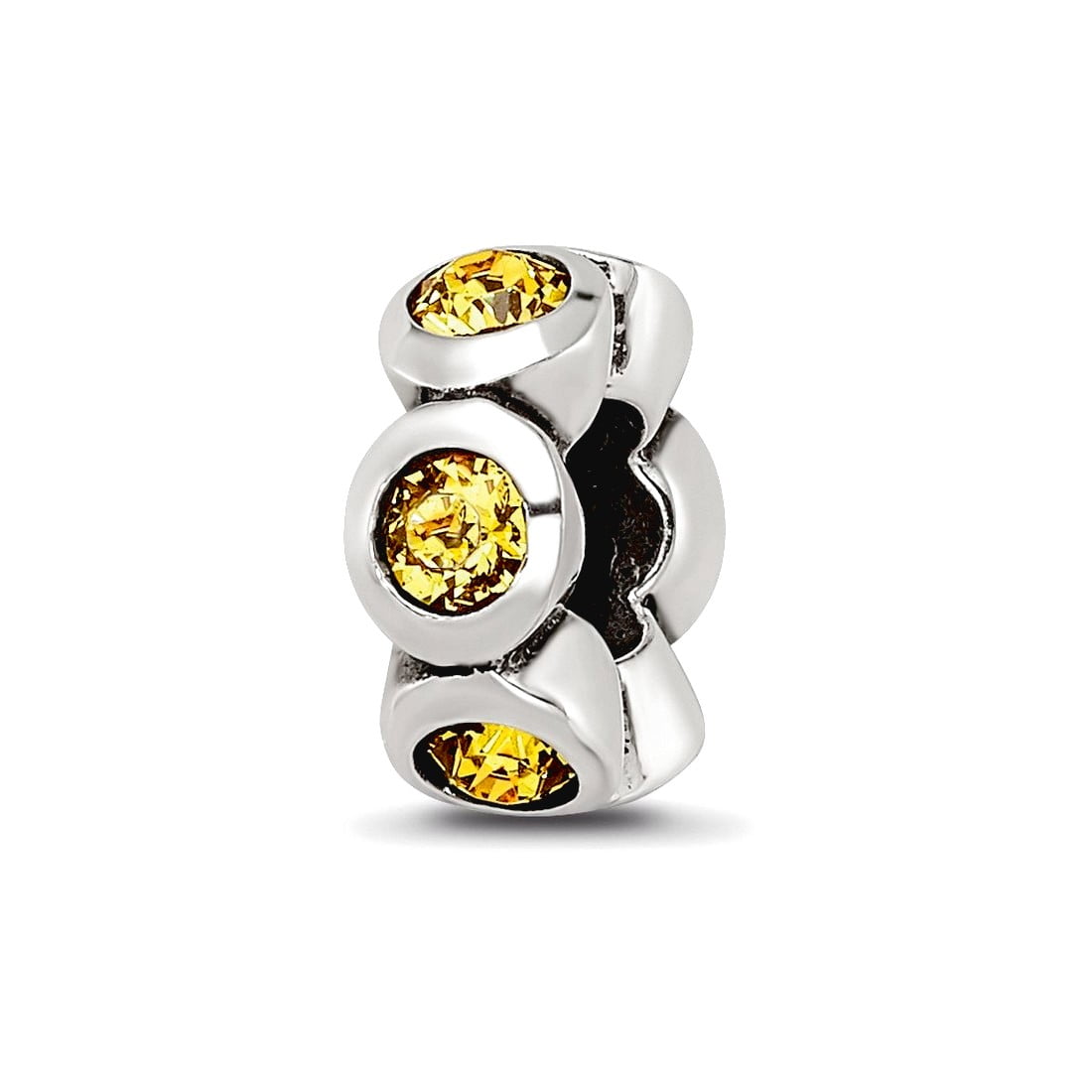 Sterling Silver Reflections Nov Preciosa Crystal Birthstone Bead
