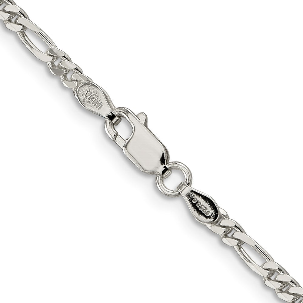 Sterling Silver 2.85mm Figaro Chain 30 Inches