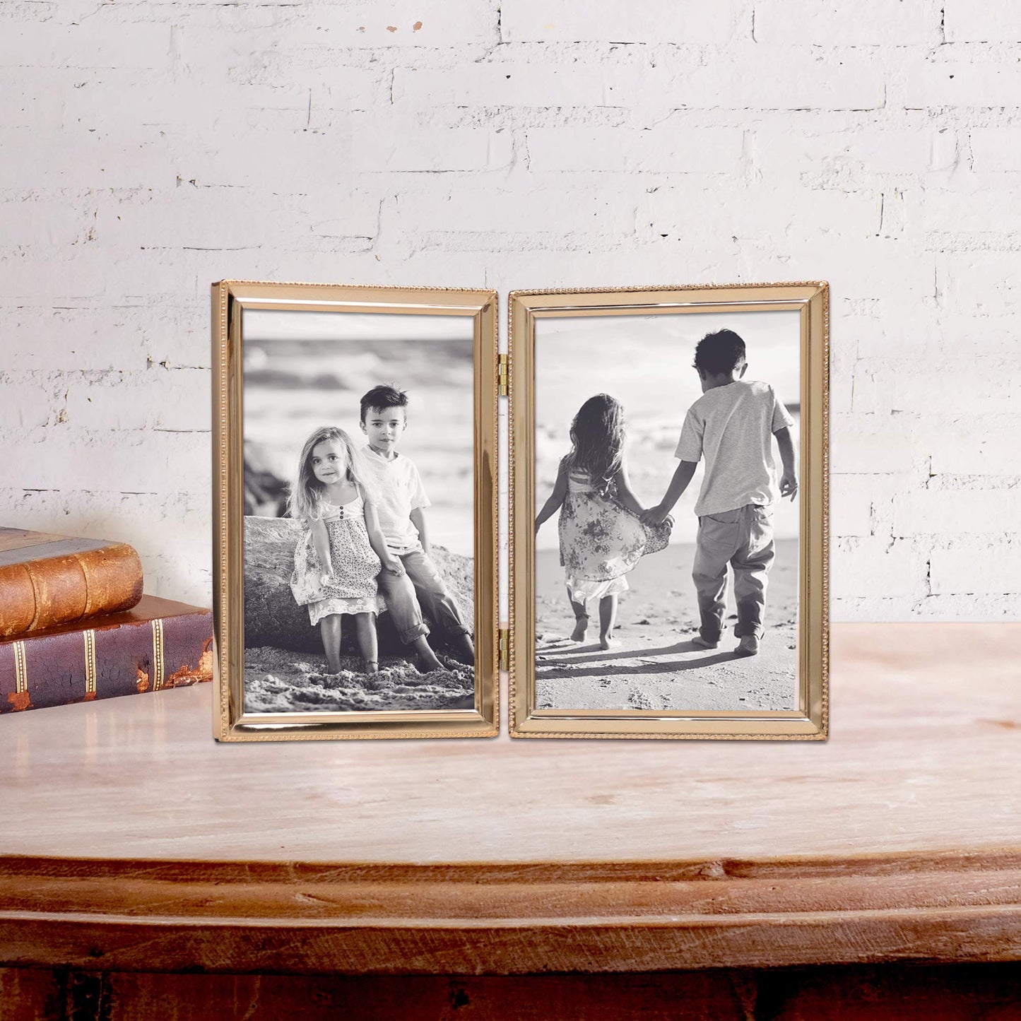 Lawrence Frames 7.13" x 10.39" Metal Picture Frame, Gold