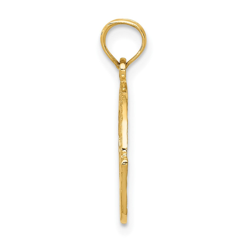 10k Claddagh Charm Yellow Gold