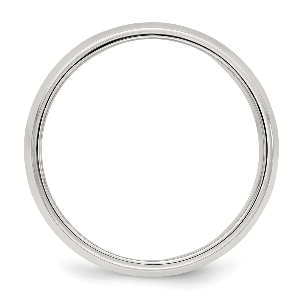 Sterling Silver 6mm Half Round Milgrain Size 9 Band