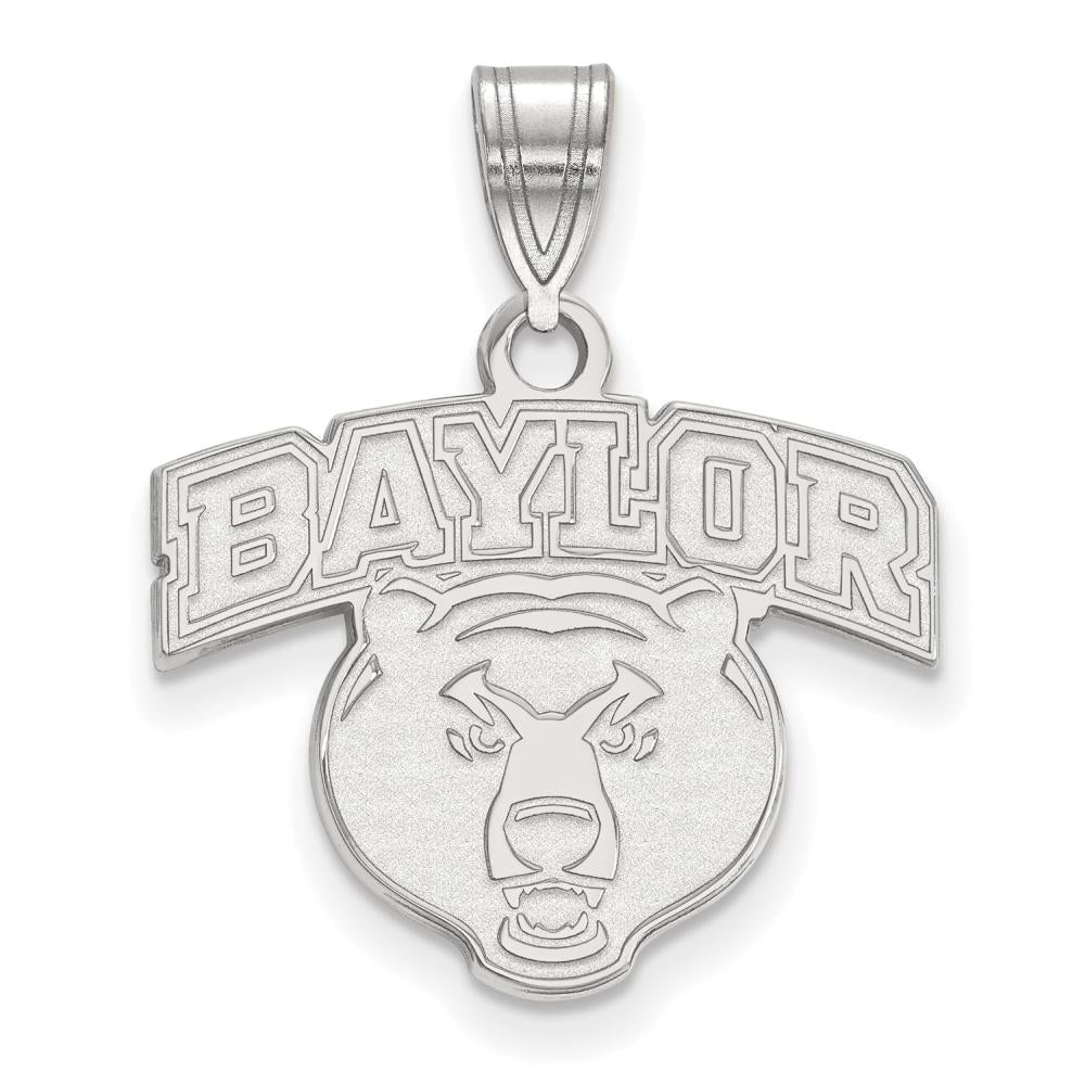 LogoArt Sterling Silver Baylor University Medium Pendant Necklace