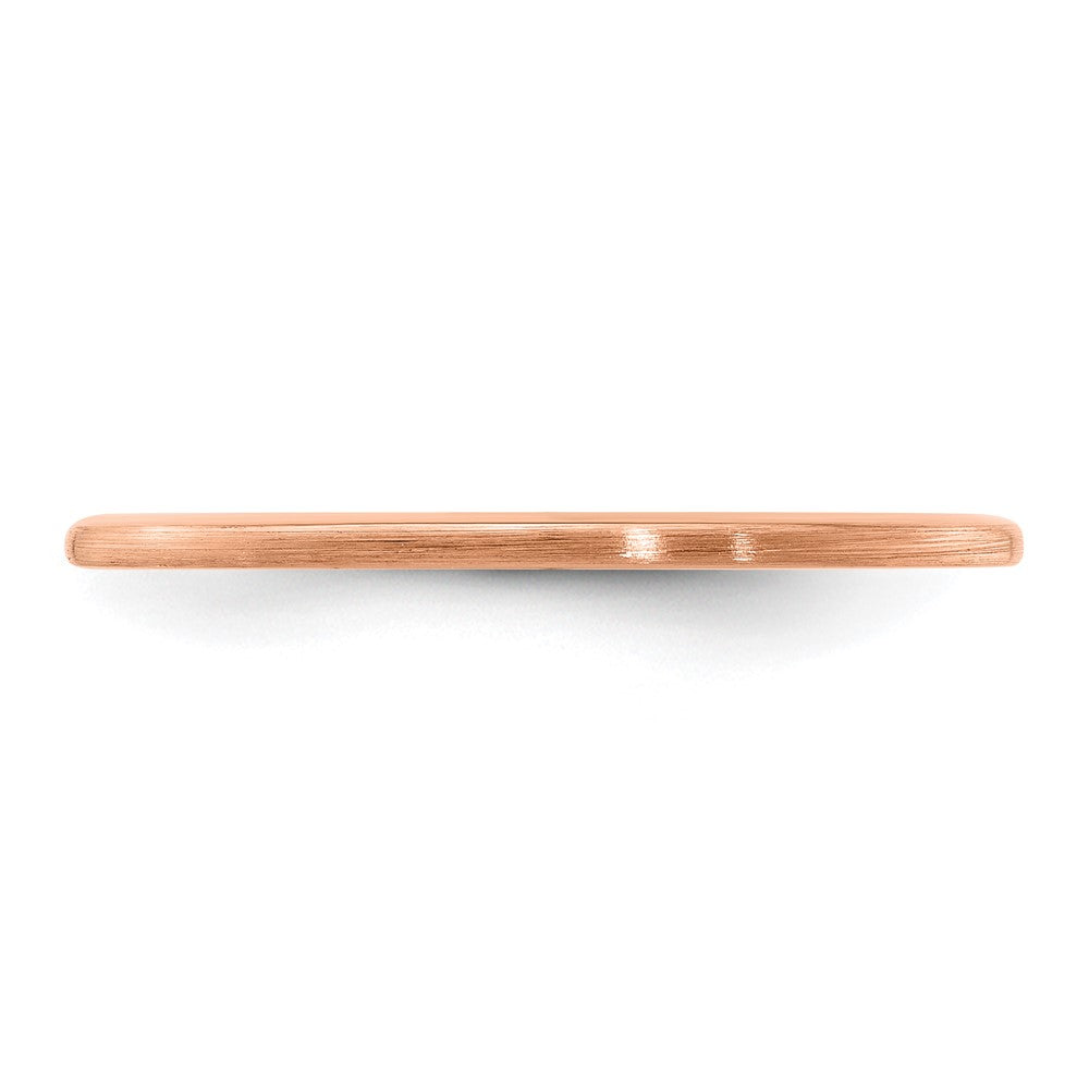 10K Rose Gold 1.2mm Half Round Satin Stackable Band Size 9.5