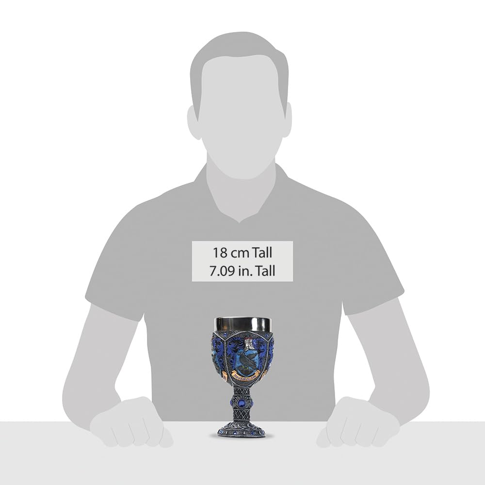 Wizarding World of Harry Potter Ravenclaw Decorative Resin Stainless Steel Goblet 7.1in H