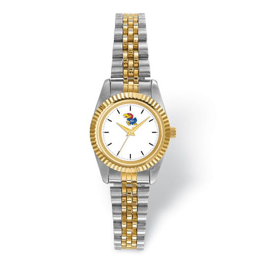 LogoArt University of Kansas Pro Two-tone Ladies Quartz Watch QUKS167