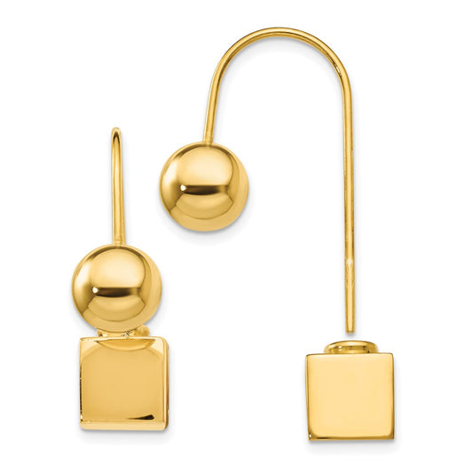 Sterling Silver Gold-tone Dangle Earrings