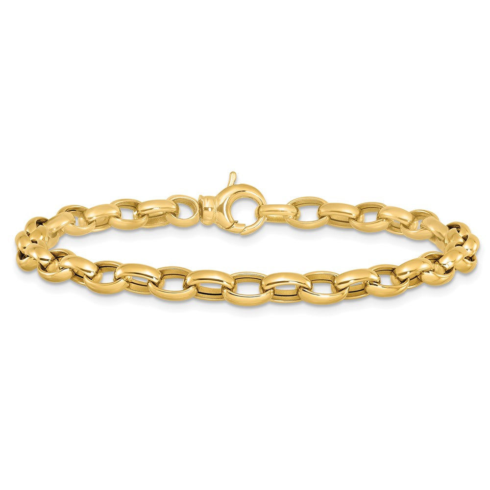 14K Polished Fancy Link Bracelet 7.5  inches