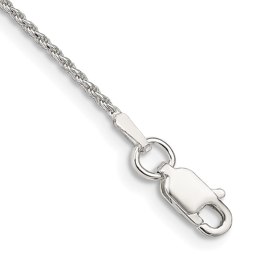 Sterling Silver 1.2mm Diamond-cut Rope Chain 8 inches