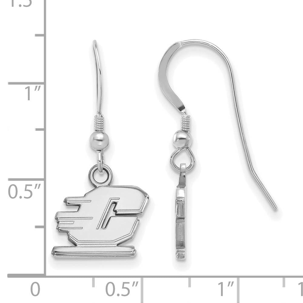 LogoArt Sterling Silver Central Michigan University Xs Dangle Earrings Wire