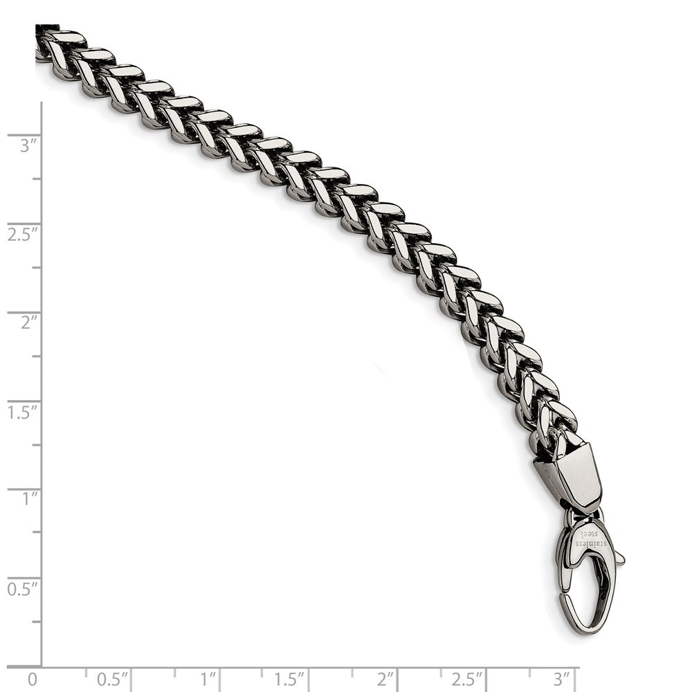 Stainless Steel Polished Franco Link 9in Bracelet 9 inches