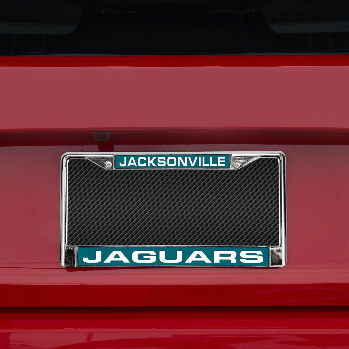 Jacksonville Football Jaguar's Chrome Metal Laser Cut License Plate Frame