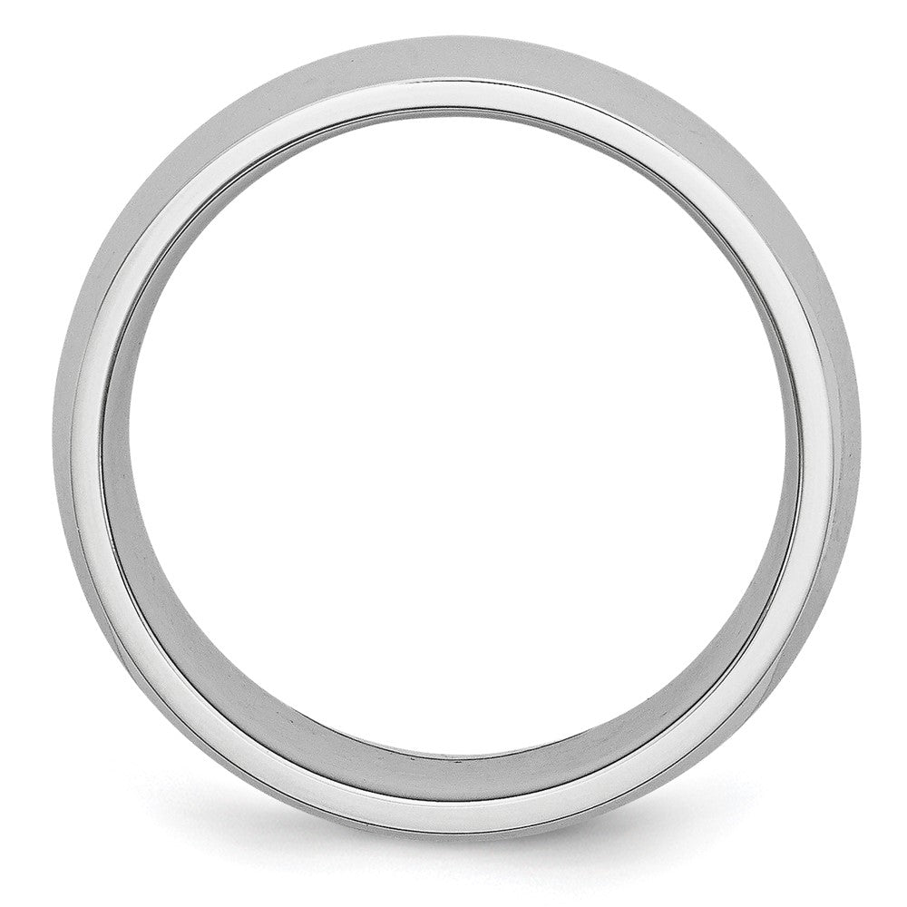 Cobalt Polished 8mm Half Round Band Size - 12