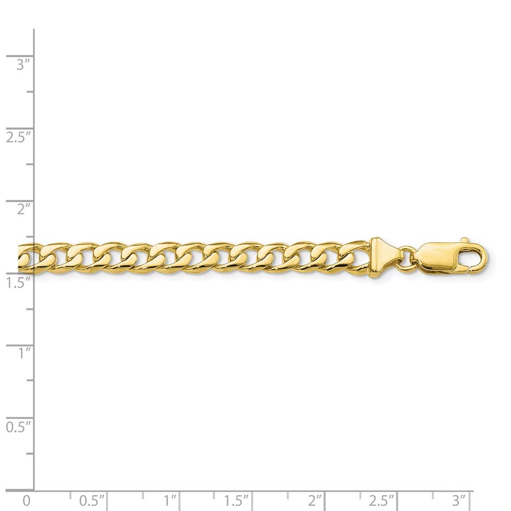 10k 5.8mm Hand-polished Fancy Link Bracelet
