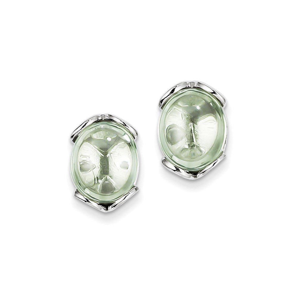 Sterling Silver Green Quartz Earrings