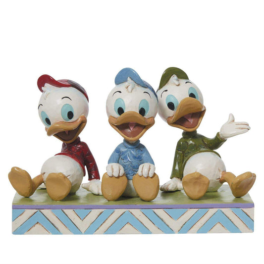 Enesco Disney Traditions Huey Dewey and Louie Sitting, Figurine, 3.75in H
