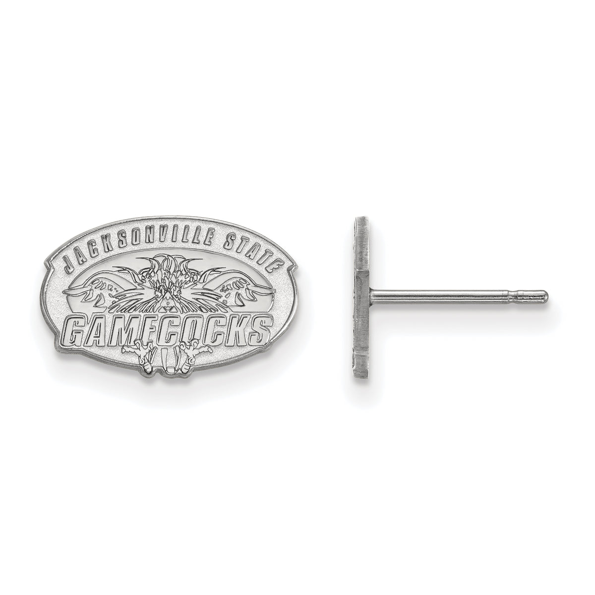 LogoArt Sterling Silver Jacksonville State University Xs Post Earrings Female Adult