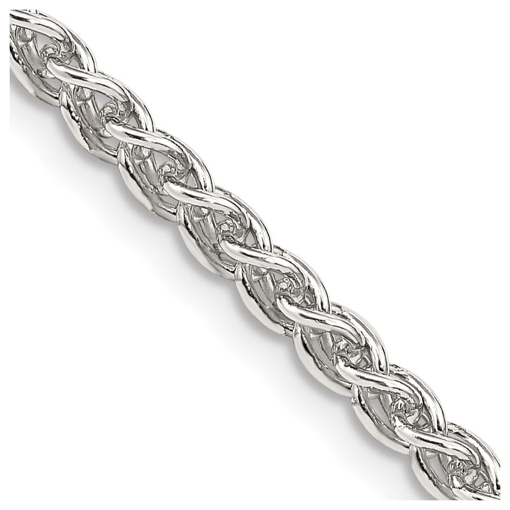 Sterling Silver 3mm Round Spiga Chain 16 Inches