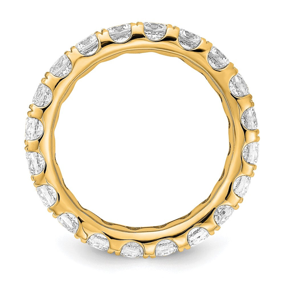 14k 3 carat Lab Grown Diamond VS/SI+ G+ Size 6 Shared Prong Eternity Band