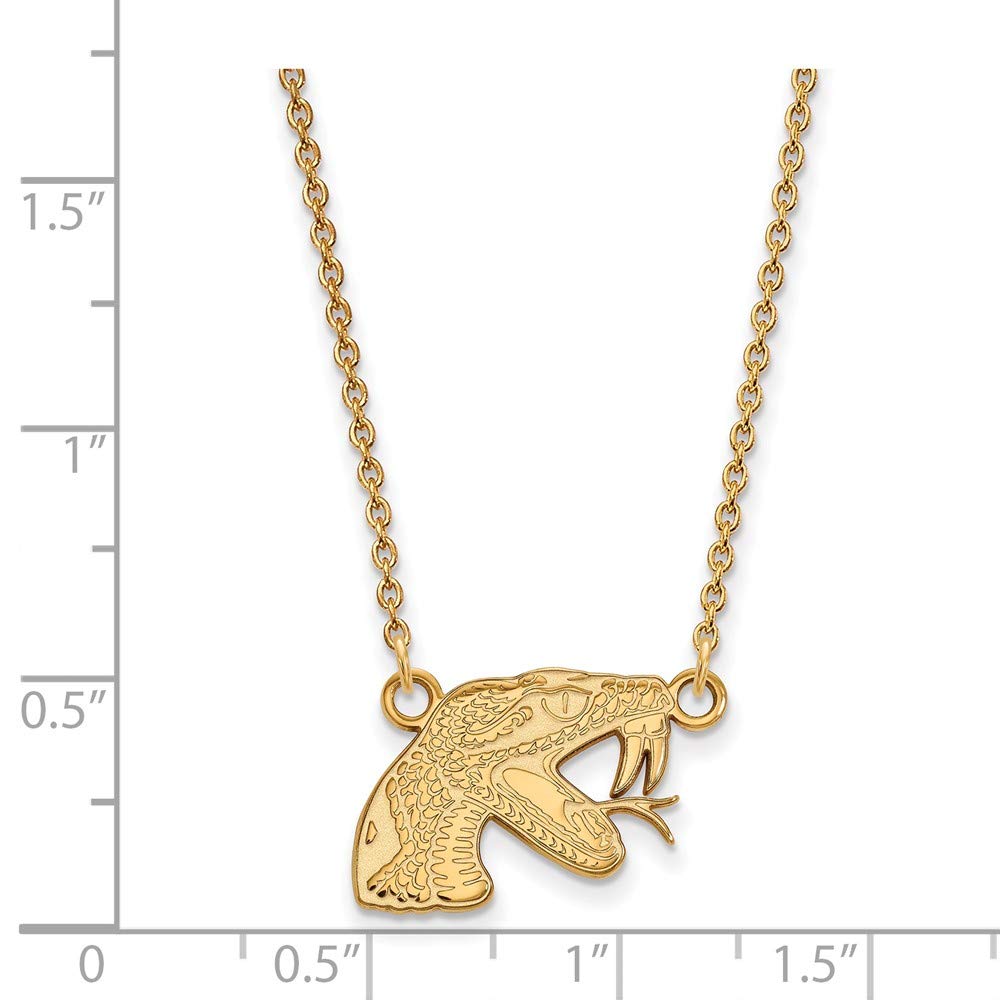 Logoart Sterling Silver Gp Florida Aandm University Small Pendant Necklace