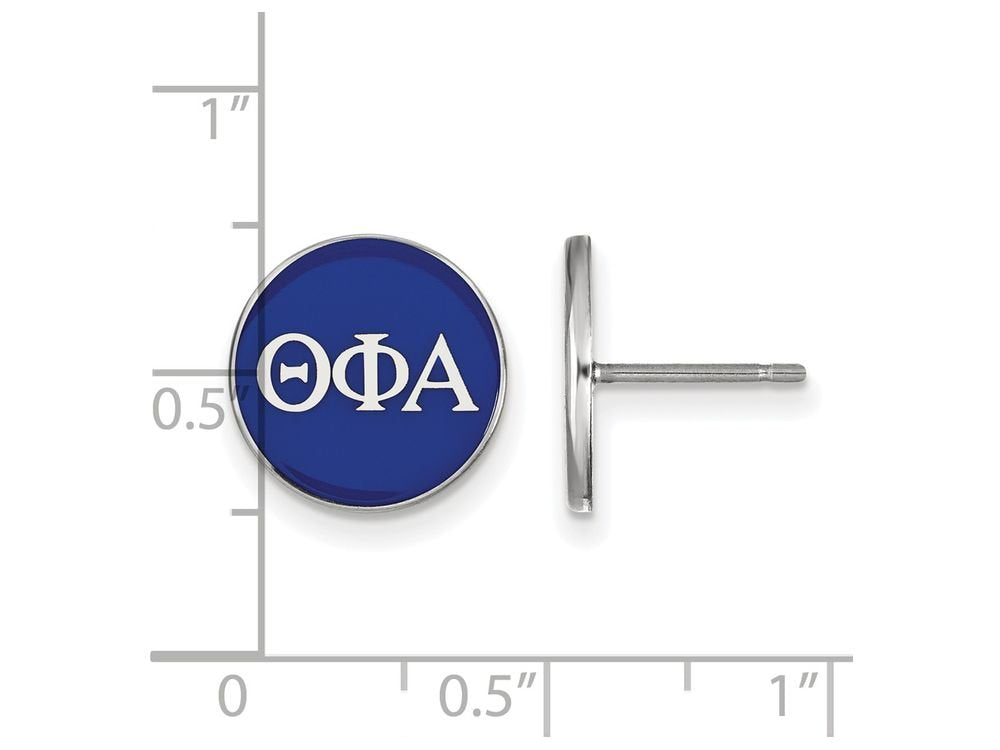 Sterling Silver Official Licensed Greek Sororities Theta Phi Alpha (???) Enameled Post Earrings