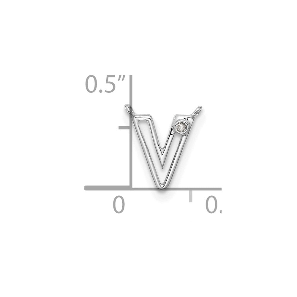 Stella & Dot 10kw Diamond Initial V Charm Element