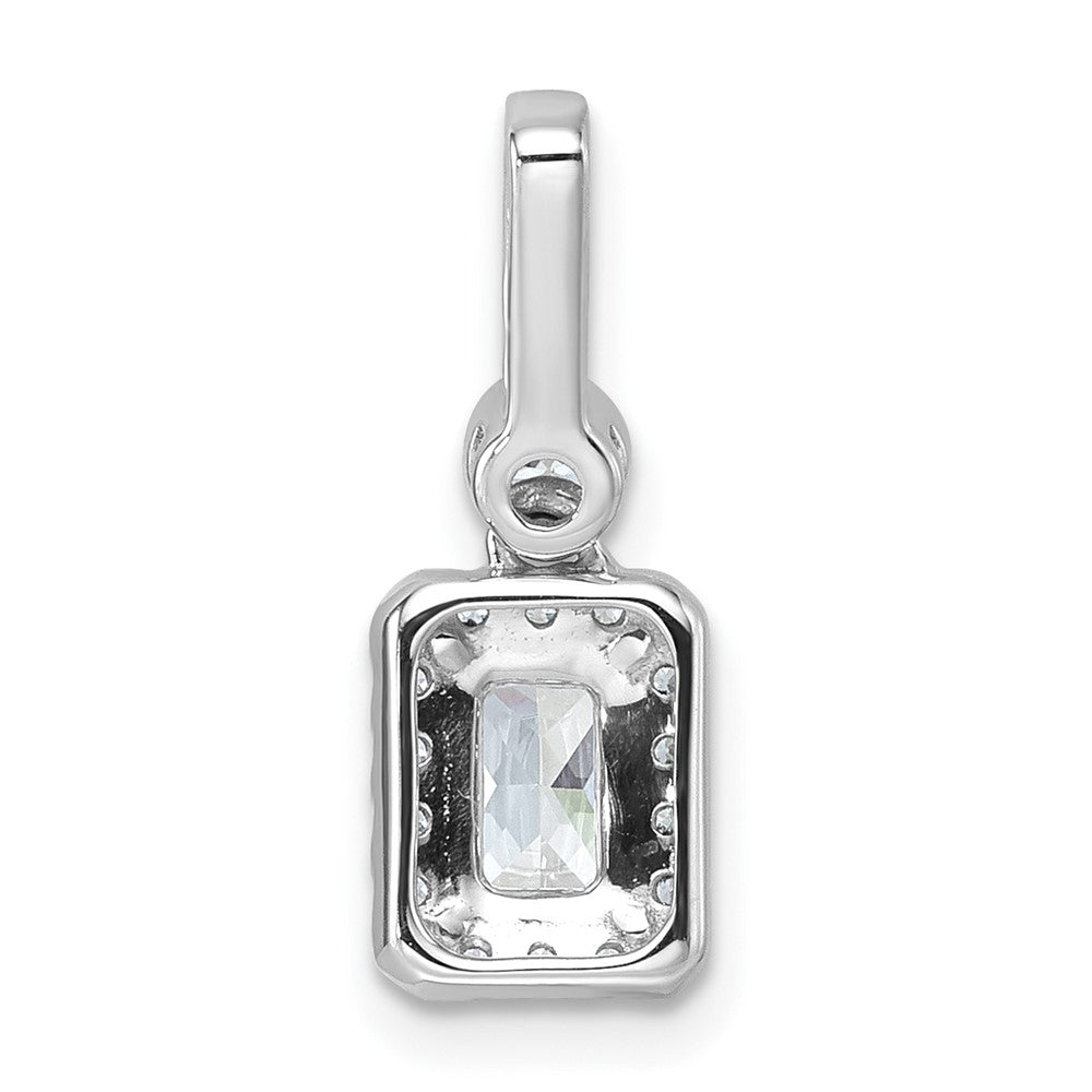 14kw Lab Grown Diamond 0.75ctw Radiant VS/SI+ G+ Necklace