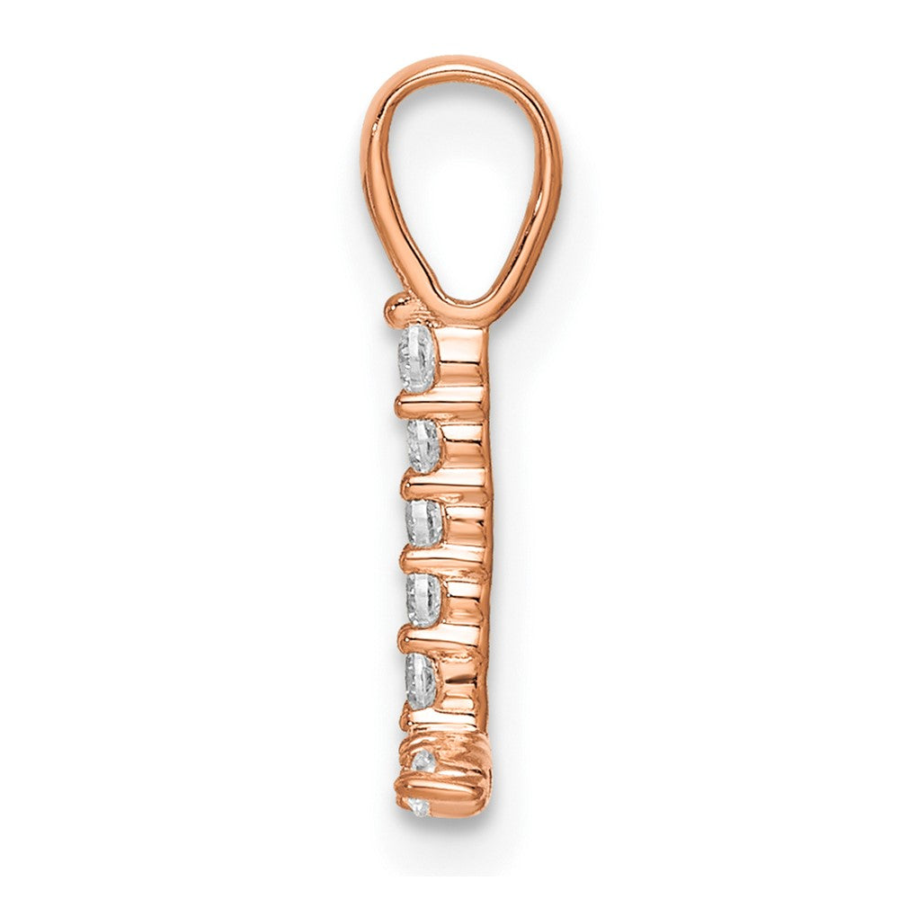 14KR Small Initial L Diamond Pendant