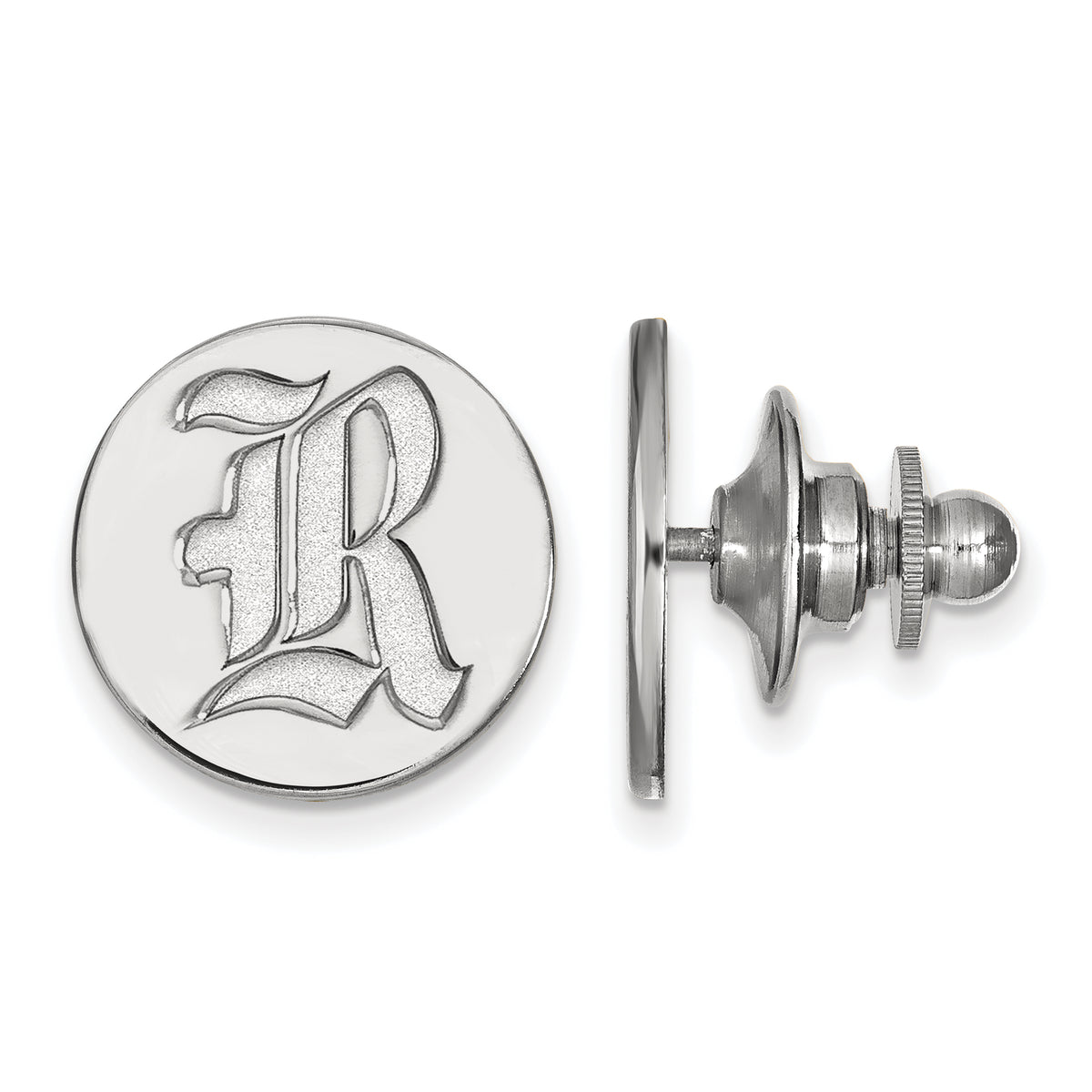 LogoArt Sterling Silver Rhodium-plated Rice University Lapel Pin