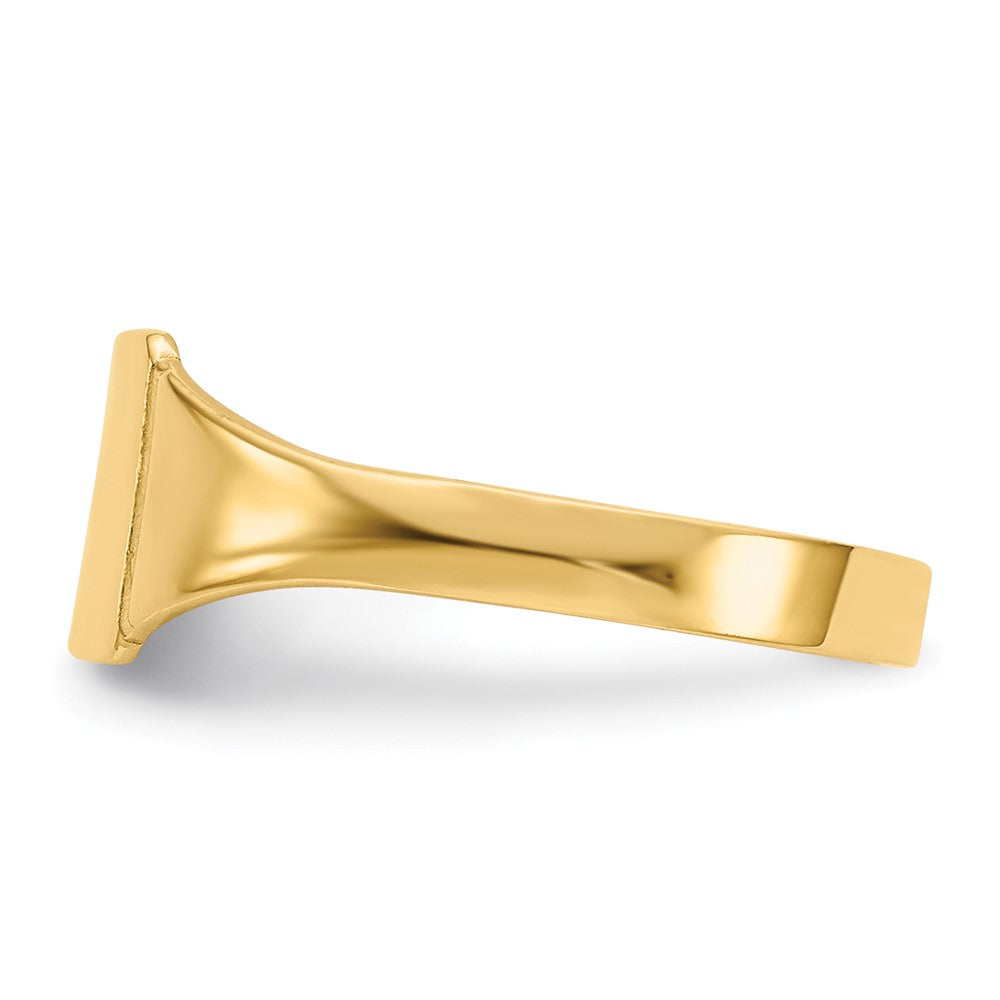 14k Polished Square Signet Baby Ring size 4