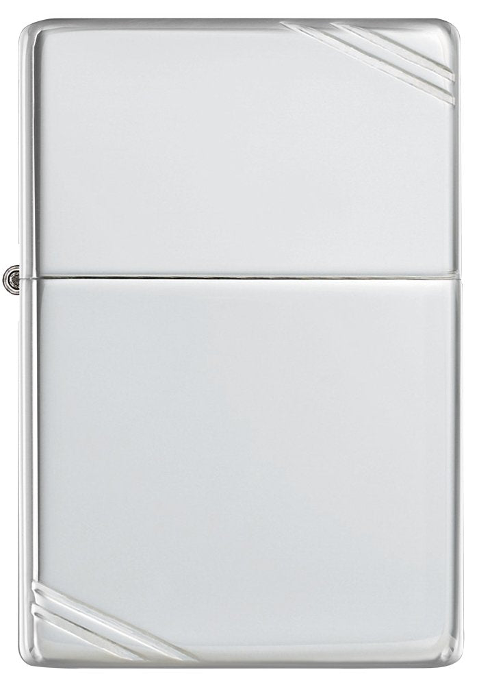 Zippo High Polish Sterling Silver Vintage with Slashes Lighter QGL1051