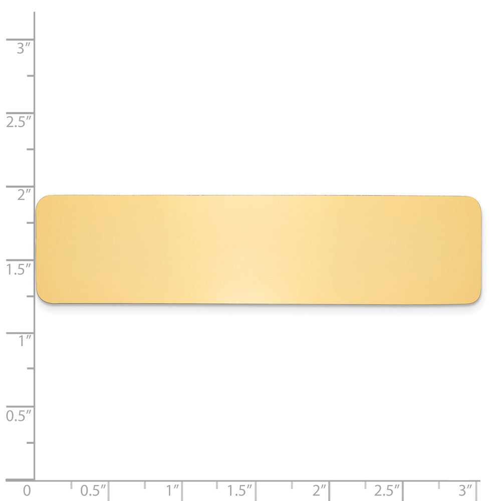 3/4 x 3 Polished Brass Single Plate