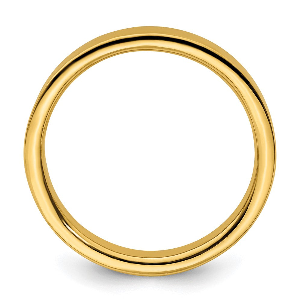 Sterling Silver Stackable Expressions Gold-plated Ring Size -5