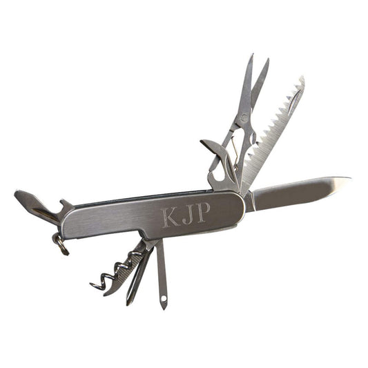 Creative Gifts International 003236 3 in. Stainless Steel Pocket Knife with 9 Tools