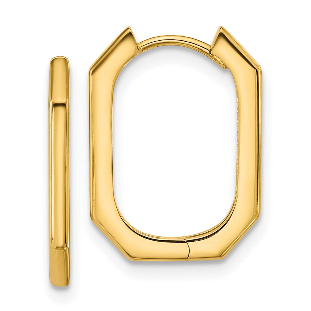 14K Polished Hinged Hoop Earrings