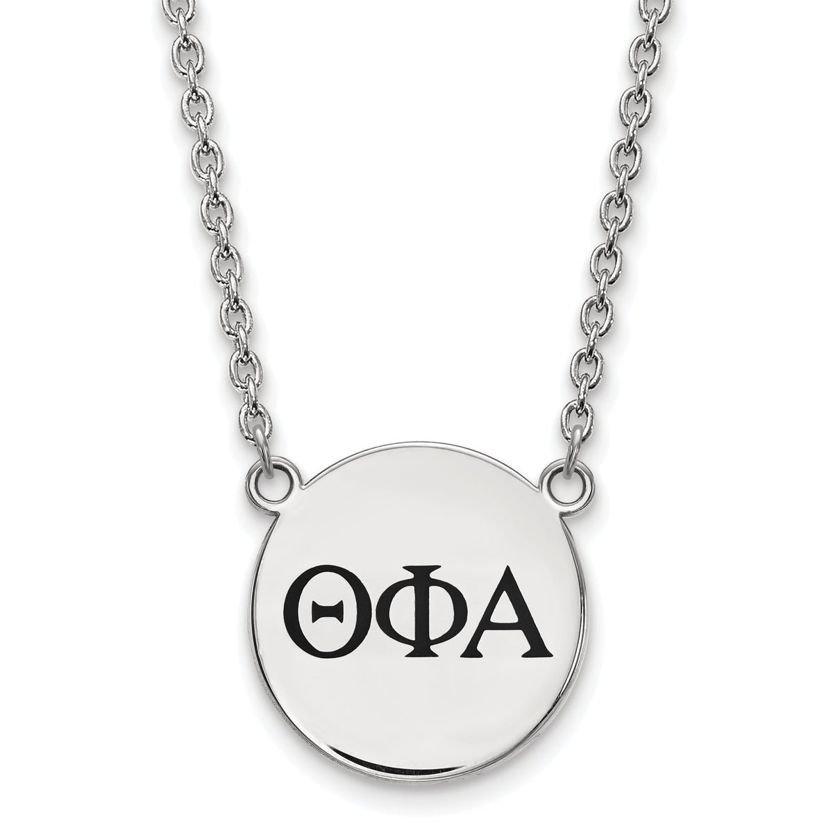 Sterling Silver 18in Official Licensed Greek Sororities Theta Phi Alpha (???) Small Enamel Pendant w/Necklace
