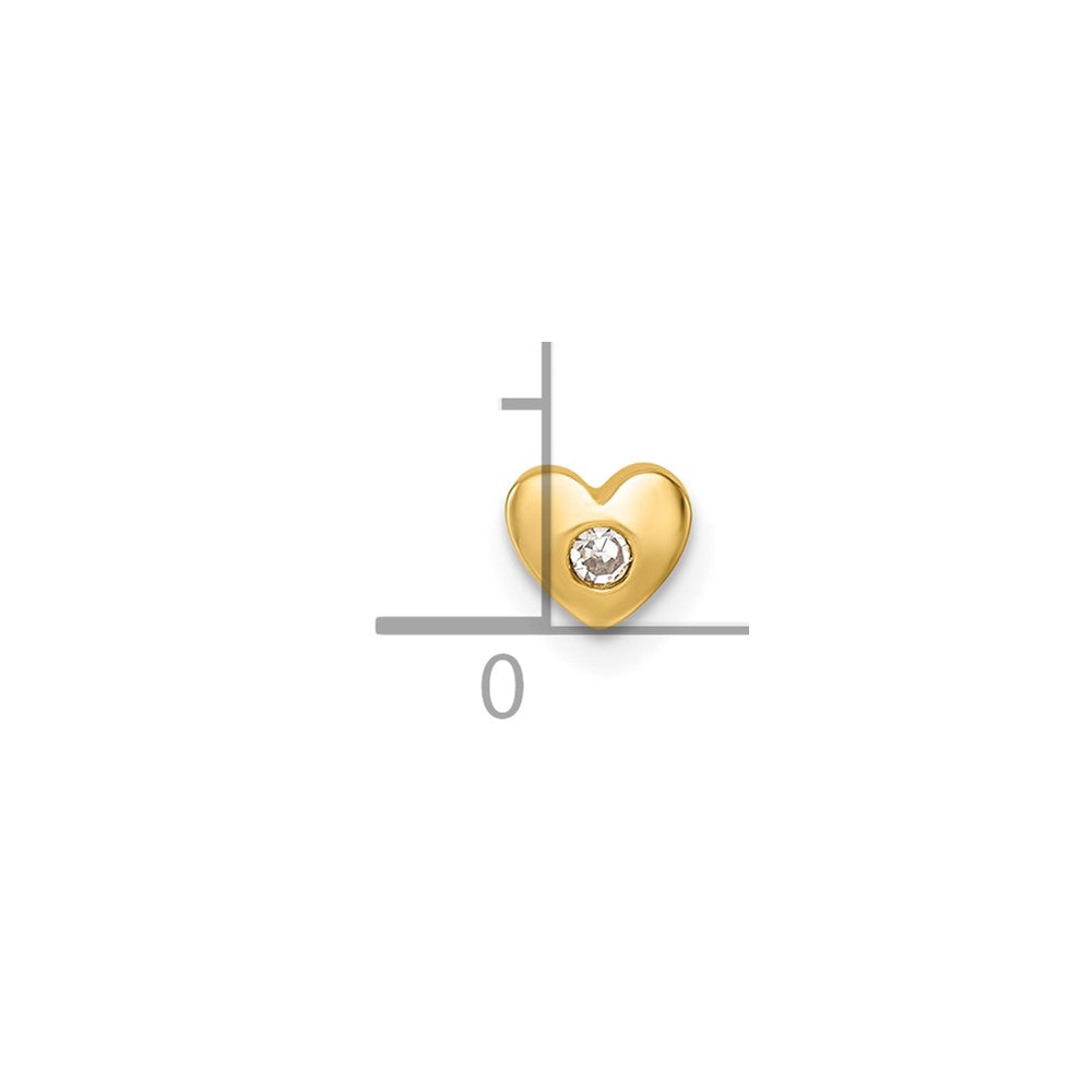 Stella & Dot 10ky Diamond Heart Charm Element
