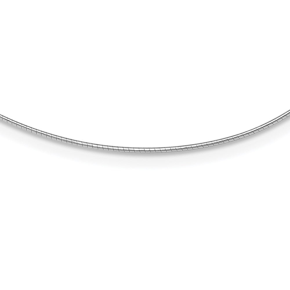 Sterling Silver Rhodium-plated 1mm Round Cubetto 16 Inches