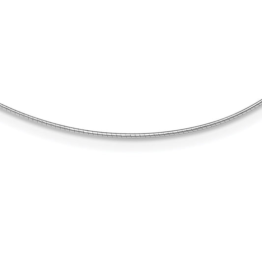 Sterling Silver Rhodium-plated 1mm Round Cubetto 16 Inches