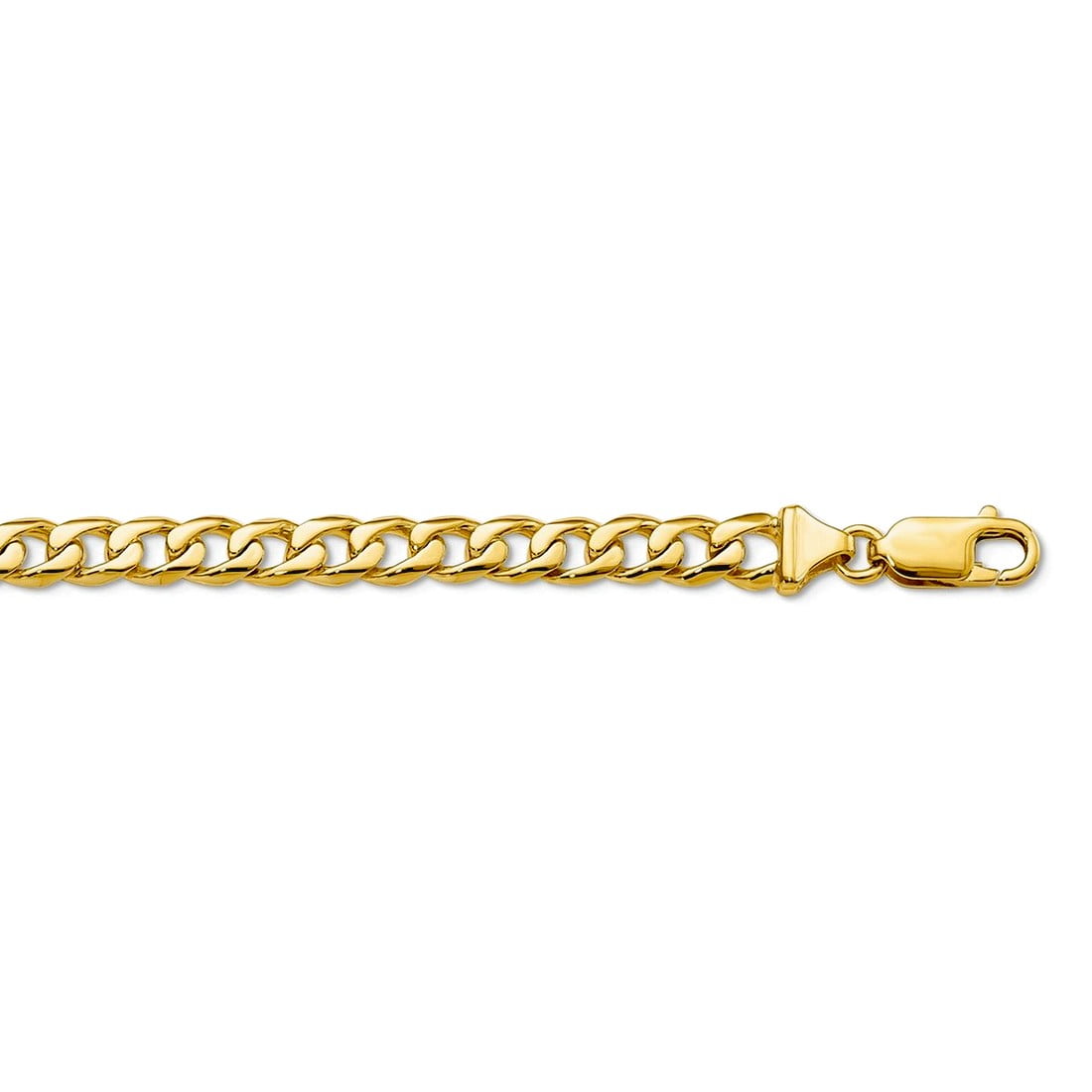 10k 5.8mm Hand-polished Fancy Link Bracelet