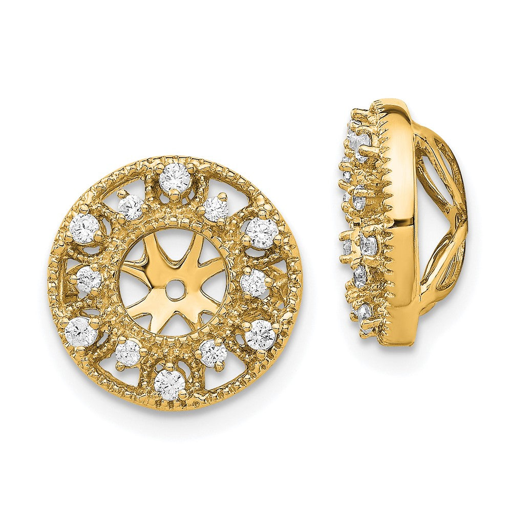 14k Fancy Diamond Earring Jackets