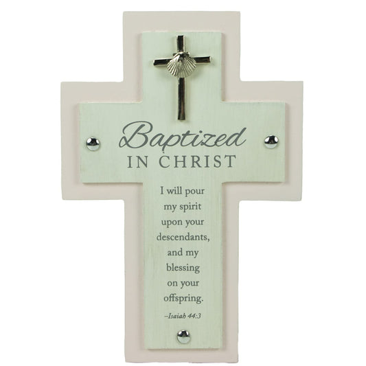 Abbey & CA Gift Pink Baptized In Christ Cross W/Easel & Hanger